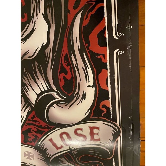 Large Lucky 13 Born to Lose Skull Poster - Picture 3 of 3
